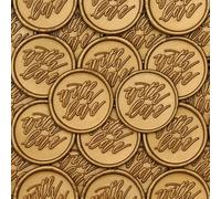 Poemluve 50 Pièces Cachet de Cire Adhésif "With Love" Autocollants Sceau de Cire Auto-Adhésifs pour les Invitation de Mariage, les Faire-parts, les Lettres d'amour, les Enveloppes (Or)