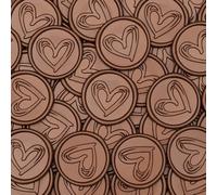 Poemluve Cachet de Cire Adhésif 50 Pièces Rouge Cuivré Sceau de Cire Autocollant Cœur 30mm pour Invitations de Marriage, Lettres d'amour, Enveloppes, Emballage de Cadeaux, Projets Creatifs