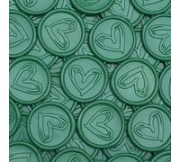 Poemluve Cachet de Cire Adhésif 50 Pièces Vert Sceau de Cire Autocollant Cœur 30mm pour Invitations de Marriage, Lettres d'amour, Enveloppes, Emballage de Cadeaux, Projets Creatifs (Vert)