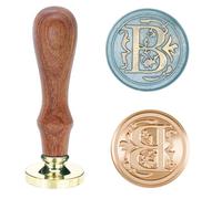 Poemluve Timbre de Sceau de Cire Initiales B Cachet de Cire 25mm Alphabet Tampon Retro pour les Invitations, Enveloppes, Faire-Parts de Mariage/Naissance, Cadeaux