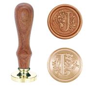 Poemluve Timbre de Sceau de Cire Initiales J Cachet de Cire 25mm Alphabet Tampon de Cire Retro pour les Invitations, Enveloppes, Faire-Parts de Mariage/Naissance, Cadeaux