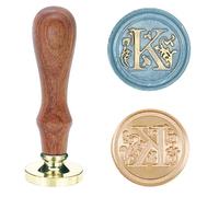 Poemluve Timbre de Sceau de Cire Initiales K Cachet de Cire 25mm Alphabet Tampon de Cire Retro pour les Invitations, Enveloppes, Faire-Parts de Mariage/Naissance, Cadeaux