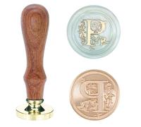 Poemluve Timbre de Sceau de Cire Initiales P Cachet de Cire 25mm Alphabet Tampon Retro pour les Invitations, Enveloppes, Faire-Parts de Mariage/Naissance, Cadeaux