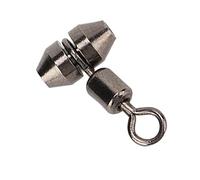 POENVFPO 10 Pièces émerillons de Pêche à 3 Voies, Connecteurs en Forme de T à Triple Pivot en Laiton avec Surface Lisse, pour la Pêche en Eau Douce et en Eau Salée (M)