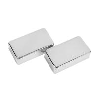 POENVFPO 2 Pièces Couvercle de Micro de Guitare Couvercle de Micro Humbucker en Laiton Type fermé Boîtier à Double Bobine Blocage de la Poussière Installation Facile pour les Joueurs de Remplacement