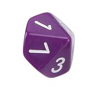 POENVFPO 20 Dés à 10 Faces, Dés de Jeu en Plastique au Beau Design avec Une Finition Soignée pour Les Jeux de société, l'enseignement des Nombres et la Décoration de la Maison (Purple)
