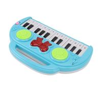 POENVFPO 4 Touches Toy Piano bébé, Clavier Multifonctionnel avec Design de Dessin animé, Jouet Musical pour Les Tout-Petits éducation Précoce, Taille Portable de 9,8 Pouces, 8 Modes de Rythme, (Blue)