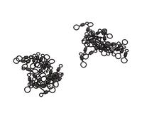 POENVFPO 50pcs émerillons Roulants de Pêche, émerillons de Roulement de Baril en Acier Inoxydable à Haute Résistance à la Traction avec Rotation Flexible, pour Diverses Rivières de