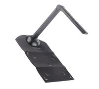 POENVFPO 5MP LED Light Document Camera OCR Technology Portable Book Scanner pour Office School Black Aluminium Alloy