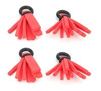 POENVFPO Accessoires de Pêche à la Mouche 12 Pièces Flotteurs de Pêche à la Mouche Kit D'indicateurs de Frappe Flotteurs en Mousse Haute densité avec Anneau en Caoutchouc en Forme de O (Rouge)