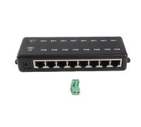 POENVFPO Adaptateur PoE Passif DC12V-48V, 8 Interfaces, Injecteur de Puissance pour Caméras IP IEEE 802.3af/at, Plastique Durable
