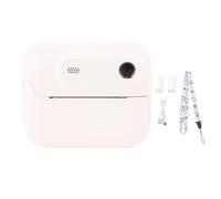 POENVFPO Appareil Photo Numérique à Impression Instantanée, Double Selfie Avant et Arrière pour Enfants, Caméra Vidéo HD 48MP 6X Zoom 1080P avec Fonctions de Jeu MP3 (Beige)