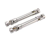 POENVFPO Arbre D'entraînement RC en Acier Inoxydable Solide et Fiable pour Voiture 1/10 RC, SCX10 II, Argent Lot de 2 pour Les Amateurs et Les Passionnés (91mm)