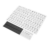 POENVFPO Autocollants Transparents pour Touches de Piano en PVC, étiquettes Autocollantes pour Notes de Musique, Compatibles avec Piano 37 à 88 Touches, Amovibles et Imperméables (BLACK)