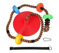 POENVFPO Balançoire à Corde d'escalade, Balançoire à Disque en Nylon et Métal PP avec Texture Antidérapante pour Le Plaisir en Plein Air et l'interaction Familiale