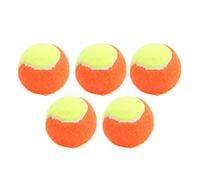 POENVFPO Balles de Tennis élastiques 5 Pièces, Balle Rebondissante en Caoutchouc de 6cm avec Surface en Tissu pour Piscine, Jeux de Plage, Soulagement du Stress au Bureau (Orange)