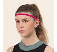 POENVFPO Bandeau de Sport élastique Antidérapant Fin, Conception Universelle pour Hommes et Femmes, avec Poignée en Silicone pour la Course à Pied, Le Football, Le Basket-Ball, Le Tennis, (Purple)