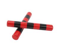 POENVFPO Bâtons de Rythme en Bois, Instrument de Percussion Musicale avec Perles de Fer pour L'éducation Précoce, Jeux Musicaux pour Enfants et Exercices de Coordination (bande rouge)