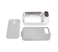 POENVFPO Boîte à Déjeuner électrique 900 Ml avec Affichage Numérique | Acier Inoxydable 304, Batterie au Lithium 7200 MAh, Utilisation sans Fil et sur Secteur, Double Couvercle scellé, sans Eau
