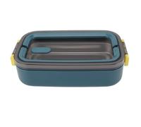 POENVFPO Boîte à étanche Isolée en Acier Inoxydable, pour le Bureau des étudiants, Récipient Alimentaire pour Déjeuner Allant au -ondes, 700ml (Bleu élégant)