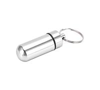 POENVFPO Bouteille de Médicaments en Alliage d'aluminium, Tube de Médicaments de Voyage étanche et Portable avec Fonction étanche à l'humidité pour les Activités de Plein Air (SILVER)