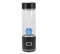 POENVFPO Bouteille D'eau à Hydrogène, 1600 Ppb Haute Concentration 300 Ml Générateur D'eau Alcaline avec Fond Antidérapant, pour Cadeau Famille Amis Anniversaire Noël (BLACK)
