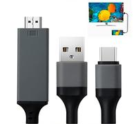 POENVFPO Câble Adaptateur D'interface Multimédia de Type C vers HD, Convertisseur Audio et Vidéo USB 3.1 pour Ordinateur, Téléphone Portable