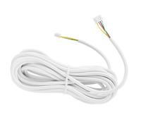 POENVFPO Câble en Cuivre Flexible de 10 M pour Sonnette Vidéo et Système D', Isolation en PVC Blanc à 4 Conducteurs de 0,3 Mm, Performances Fiables, Prêt à L'emploi