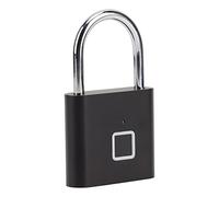 POENVFPO Cadenas à Empreintes Digitales, Serrure Intelligente étanche avec Déverrouillage 0.5S pour Bagages et Sacs à Dos en Alliage de Zinc 76x46x13mm (BLACK)