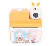 POENVFPO Caméra à imprimé instantané avec écran de Couleur de 3 Pouces, Appareil Photo Numérique HD 32MP 1080p pour Enfants et Adolescents, Comprend 3 Rouleaux de Papier imprimé (Yellow)