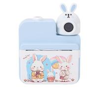 POENVFPO Caméra à imprimé instantané pour Tout-Petit, 1080p 32MP, avec Stylos Colorés, Longe et Carte 128 Go, Batterie de 800mAh pour Filles Garçons