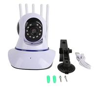 POENVFPO Caméra de sécurité WiFi sans Fil 1080P avec Vue à 360°, Vision Nocturne et Voix Bidirectionnelle pour la Surveillance Intérieure à Domicile