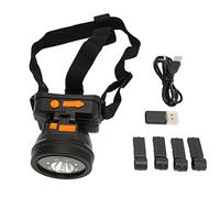 POENVFPO Caméra Frontale 1080P avec Lampe de Poche, Caméra Mains Libres Rechargeable IPX4 Montée sur la Tête pour L'Aventure en Plein Air (Black)