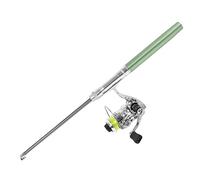 POENVFPO Canne à Pêche Portable en Forme de Mini Stylo, Canne à Pêche Rétractable Ultra Légère en Alliage D'aluminium D'aviation avec Roue Rotative en Métal, Rapport de Vitesse 4,3: 1, (Green)