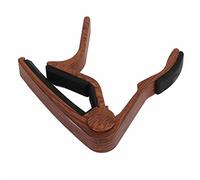 POENVFPO Capodastre de Guitare, Pince à Cordes à Dégagement Rapide pour Guitare Banjo Mandoline ukulélé, avec 5 Médiators de, Caoutchouc en Alliage D'aluminium (couleur bois foncé)