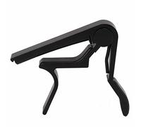 POENVFPO Capodastre de Guitare, Pince à Cordes à Dégagement Rapide pour Guitare Banjo Mandoline ukulélé, avec 5 Médiators de, Caoutchouc en Alliage D'aluminium (BLACK)
