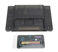 POENVFPO Cartouche de Jeu pour la Console SFC, 3000 en 1 Cartouche de Jeu Vidéo avec Carte Mémoire de 8 Go (Noir Transparent)
