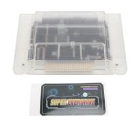 POENVFPO Cartouche de Jeu pour la Console SFC, 3000 en 1 Cartouche de Jeu Vidéo avec Carte Mémoire de 8 Go (Blanc Transparent)