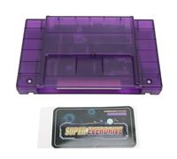 POENVFPO Cartouche de Jeu pour la Console SFC, 3000 en 1 Cartouche de Jeu Vidéo avec Carte Mémoire de 8 Go (Violet Transparent)