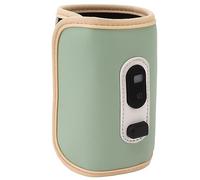 POENVFPO Chauffe-biberon USB pour bébé, Portable, 5 Vitesses, Conservation de la Chaleur pour les Nouveau-nés, Conception Légère en Cuir PU 14x8cm (GREEN)