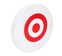 POENVFPO Cible Mobile de Tir à l'arc EVA, Cible D'entraînement Ronde Haute densité avec 2 Papiers de Remplacement (Rouge Blanche)