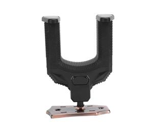 POENVFPO Cintre Mural pour Manche de Guitare, Crochet en Métal Noir avec Système de Verrouillage Automatique, Construction ABS et Silicone pour Guitare Acoustique, électrique et Basse (Base