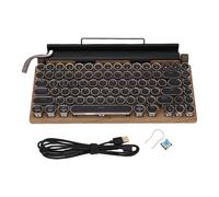 POENVFPO Clavier Mécanique sans Fil Rétro pour Machine à écrire, 83 Touches, 5.0, avec luminosité Réglable, pour Le Travail et Les Jeux