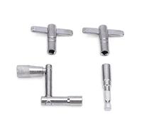 POENVFPO Clé de Batterie, Outil de Réglage de Jeu de Clés de Verrouillage en Métal Portable 4 Pièces avec Boîte pour Batterie Acoustique et électronique