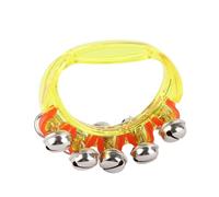 POENVFPO Cloche de Poignet en Plastique pour Enfants avec Son Clair, Instrument de Percussion Musicale pour L'éducation Précoce, L'interaction Parent-enfant et la sociabilité (YELLOW)