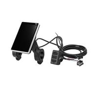 POENVFPO Compteur électrique à Affichage LCD pour Vélo et Scooter électrique, écran étanche ABS avec Protocole UART, Montage 31,8 Mm ou 22,2 Mm