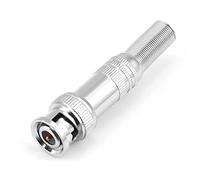 POENVFPO Connecteur BNC, Paquet de 10 Fiches Mâles BNC en Alliage D'aluminium avec Verrouillage à Vis pour Câble Coaxial, Caméra de Vidéosurveillance et Configuration Vidéo