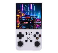 POENVFPO Console de Jeu Portable Rétro avec Puce RK3326, 18000 Jeux, écran 4 Pouces 720x720 Blanc pour Joueurs Mobiles, Matériau ABS (64G)
