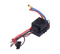 POENVFPO Contrôleur de Vitesse électronique étanche sans Pinceaux 60A pour Une Voiture Télécommandée 1/10, Plusieurs Fonctions de, 2-3S Li-PO / 4-9S NI-MH Ni-CD, Noir