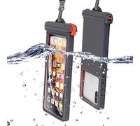 POENVFPO Coque étanche Transparente en TPU pour Téléphone sous-Marin avec Lanière pour et, Idéale pour la Plage et Les Sports Nautiques (Gray)